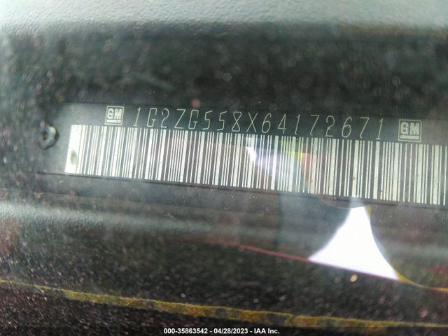 2006 PONTIAC G6 6-CYL VIN: 1G2ZG558X64172671
