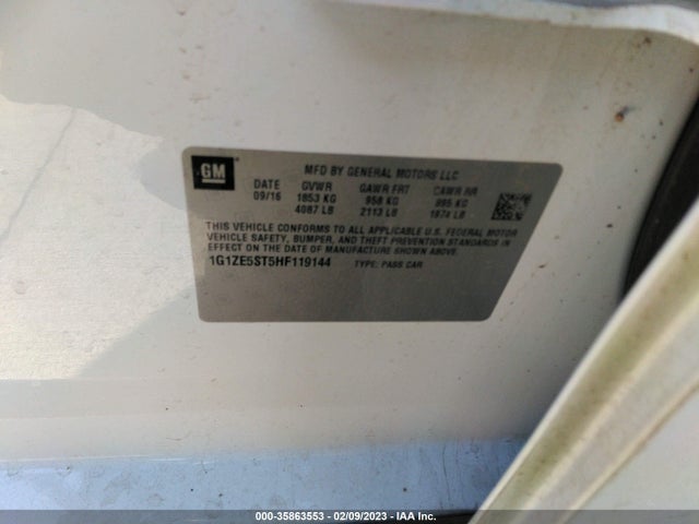 Chevrolet MALIBU LT 2017 1G1ZE5ST5HF119144 Image 9