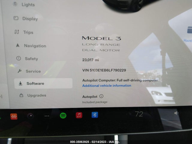 Tesla Model 3 Long Range 2020 5YJ3E1EB6LF790229 Image 9