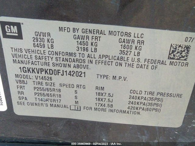 1GKKVPKD0FJ142021 GMC ACADIA SLE