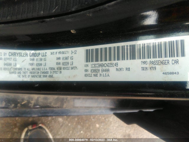 Chrysler 200 LX 2012 1C3CCBABXCN229149 Image 9