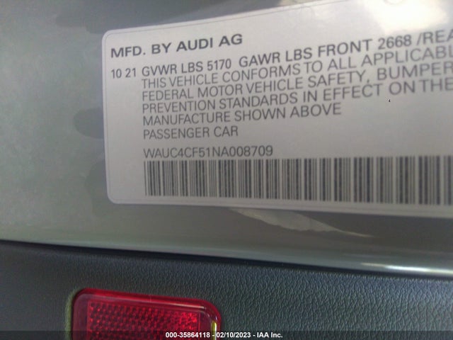 Audi S5 Sportback Premium Plus 2022 WAUC4CF51NA008709 Image 11