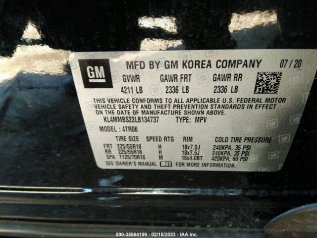 KL4MMBS22LB134737 Buick Encore Gx Preferred