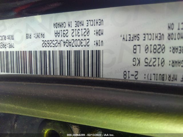 2C3CDZAG4JH252692 Dodge Challenger Sxt Plus