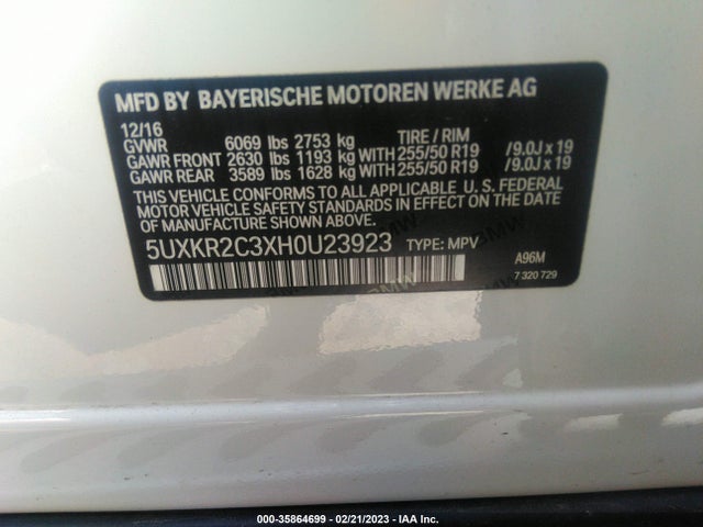 BMW X5 Sdrive35i 2017 5UXKR2C3XH0U23923 Image 9
