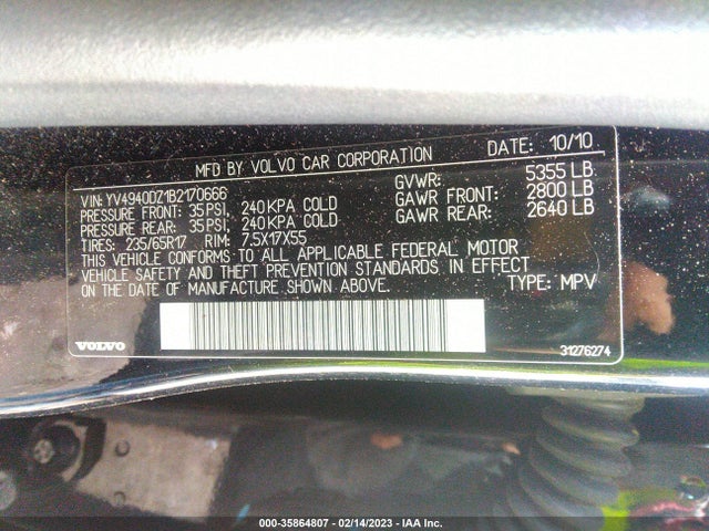 Volvo XC60 2011 YV4940DZ1B2170666 Image 9