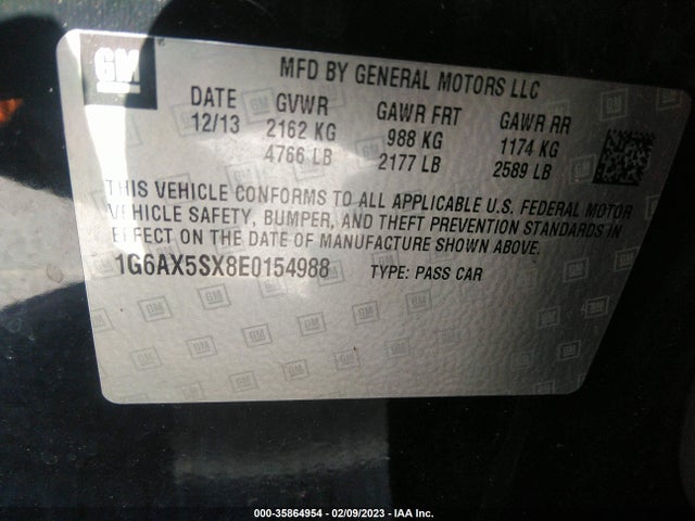 Cadillac CTS SEDAN 2014 1G6AX5SX8E0154988 Image 10