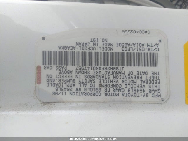 JT8BH28FXX0147957 Lexus LS 400 LUXURY SDN