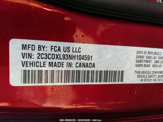 Dodge Charger Srt Hellcat Redeye 2022 2C3CDXL93NH104591 Image 9