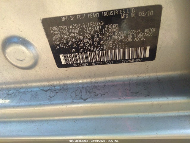 JF1GH6B65AH823995 Subaru Impreza Wagon I Premium Special Edition