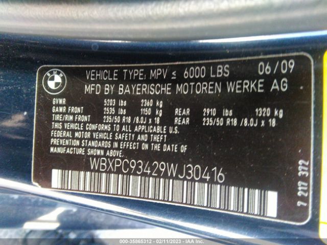 WBXPC93429WJ30416 BMW X3 Xdrive30i
