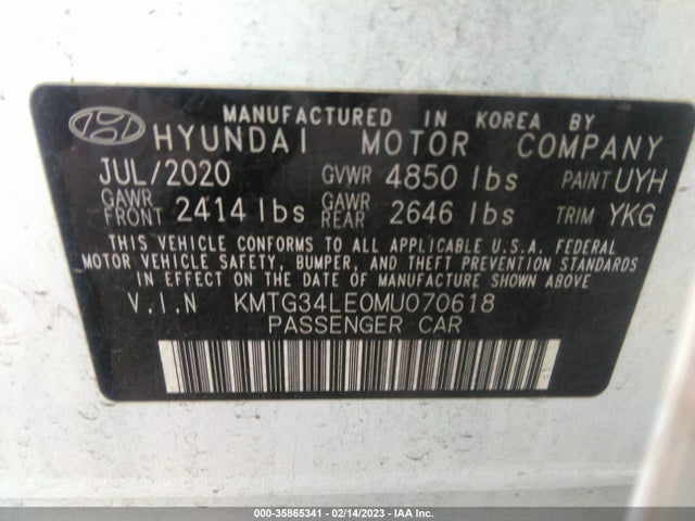 Genesis G70 3.3t 2021 KMTG34LE0MU070618 Image 9