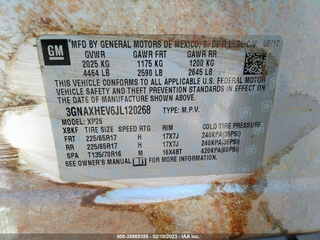 Chevrolet EQUINOX LS 2018 3GNAXHEV6JL120268 Image 10