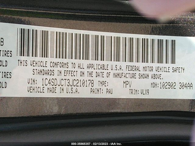 1C4SDJCT3JC210178 Dodge Durango R/t Awd