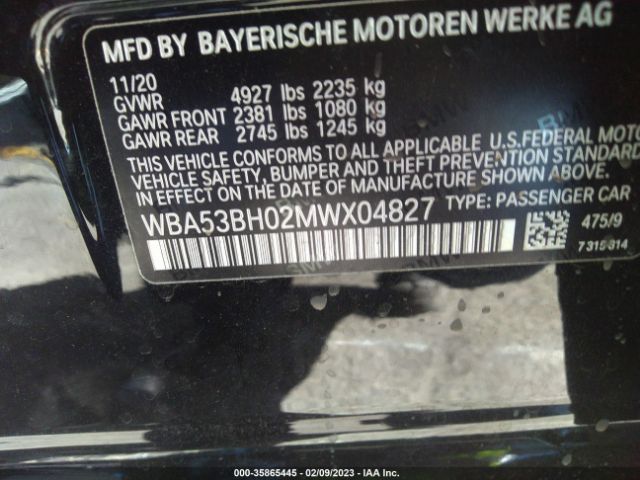 WBA53BH02MWX04827 BMW 5 Series 530i