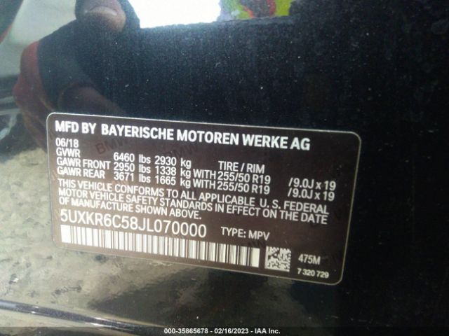 5UXKR6C58JL070000 BMW X5 Xdrive50i