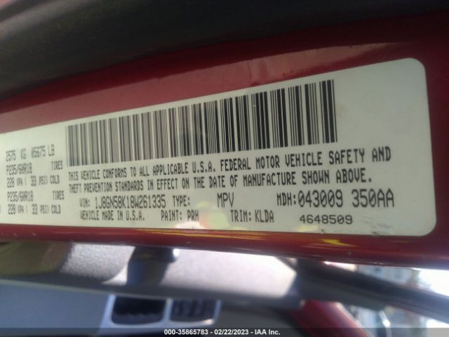1J8GN58K18W261335 Jeep Liberty Limited