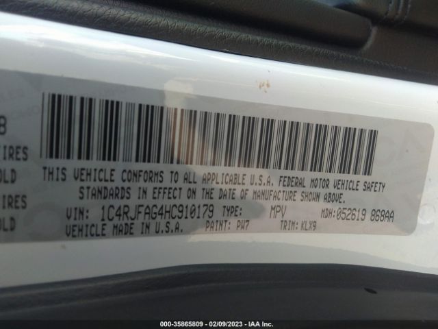 1C4RJFAG4HC910179 Jeep Grand Cherokee Altitude