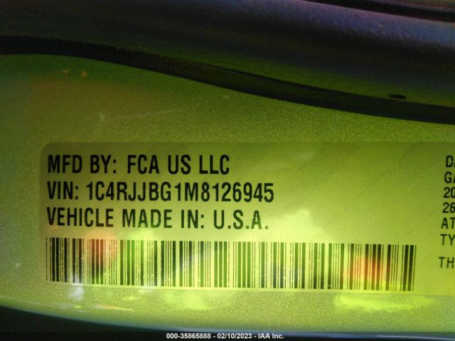 1C4RJJBG1M8126945 Jeep Grand Cherokee L Limited