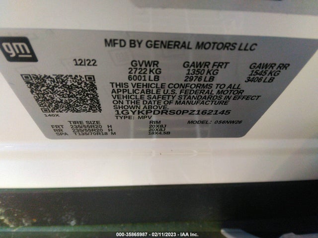 2023 Cadillac XT6, VIN: 1GYKPDRS0PZ162145
