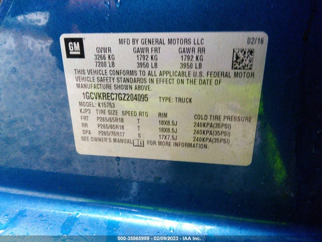 Chevrolet Silverado 1500 Lt 2016 1GCVKREC7GZ204095 Image 9
