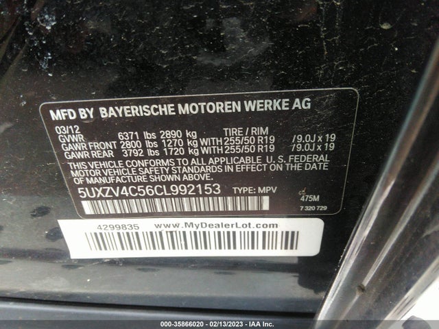 BMW X5 2012 5UXZV4C56CL992153 Image 10