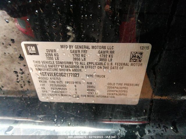 1GTV2LEC0GZ177027 GMC SIERRA 1500