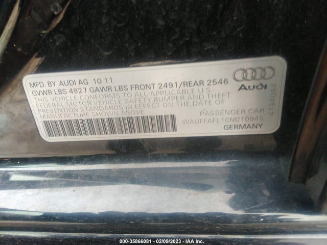 WAUFFAFL1CN010945 Audi A4 2.0t Premium Plus