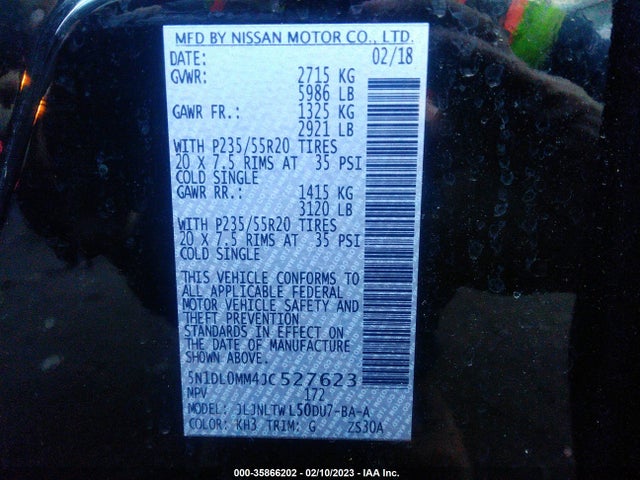2018 Infiniti QX60, VIN: 5N1DL0MM4JC527623