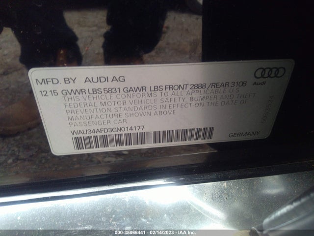 WAU34AFD3GN014177 Audi A8 L 3.0t