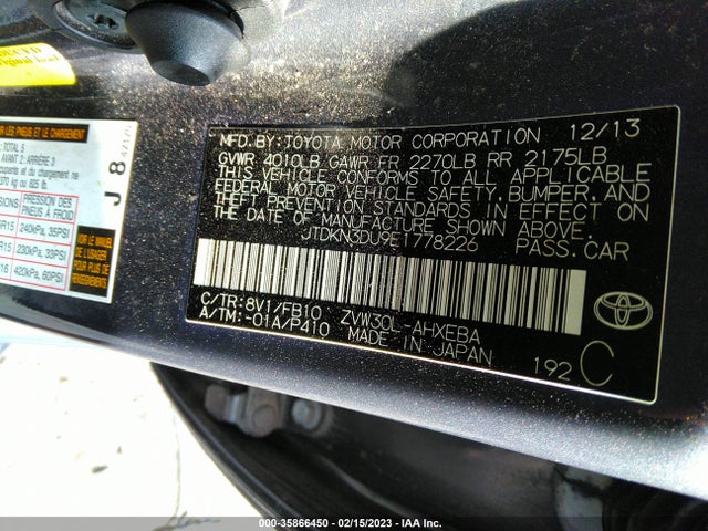 Toyota Prius Four/five/three/one/two 2014 JTDKN3DU9E1778226 Image 11