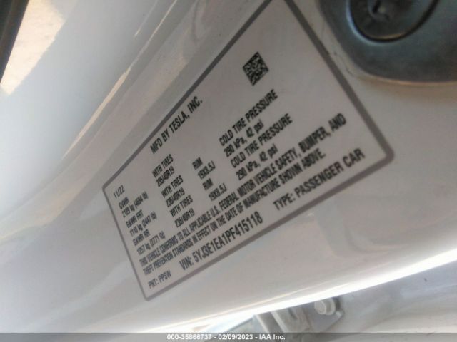 5YJ3E1EA1PF415118 Tesla MODEL 3