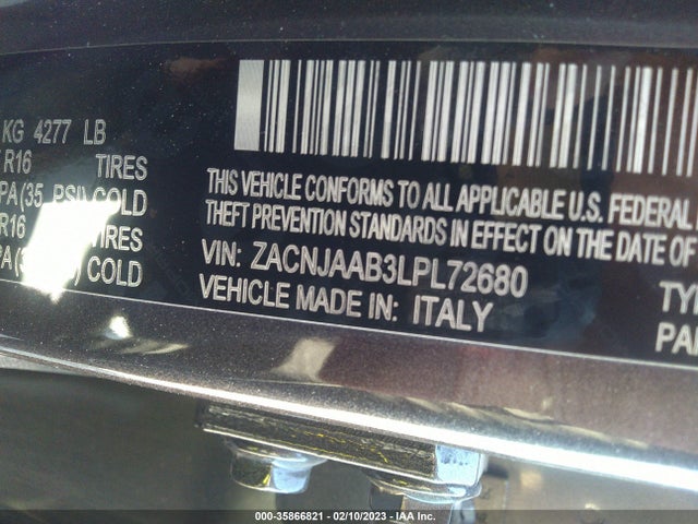 2020 Jeep Renegade, VIN: ZACNJAAB3LPL72680