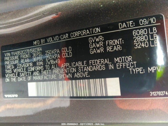 Volvo Xc90 I6 2011 YV4952CZ7B1582364 Image 11
