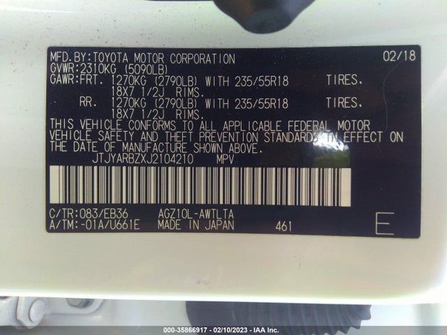 JTJYARBZXJ2104210 Lexus Nx Nx 300
