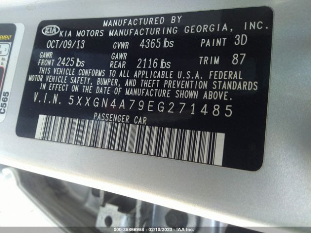 5XXGN4A79EG271485 KIA OPTIMA EX