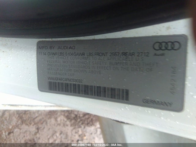 WAUGFAFC4FN033032 Audi A6 2.0t Premium Plus
