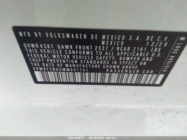 3VW6T7BU2MM031731 Volkswagen Jetta Gli S/autobahn
