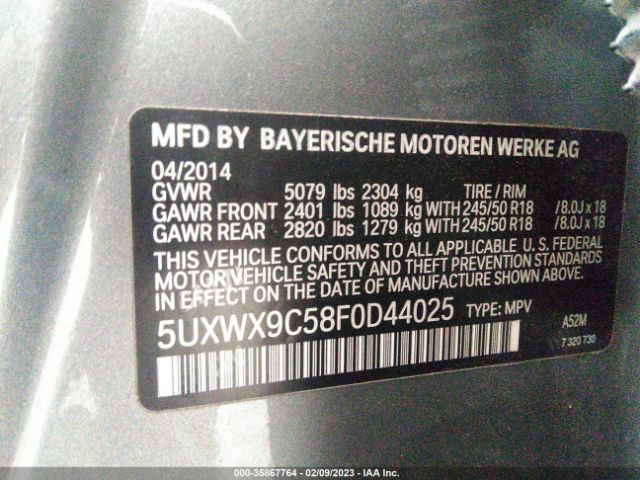 5UXWX9C58F0D44025 BMW X3 Xdrive28i