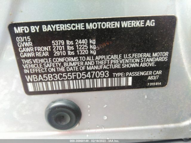 WBA5B3C55FD547093 BMW 535i Xdrive