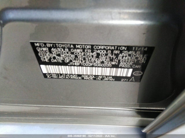 Lexus IS 250 2015 JTHBF1D22F5060235 Image 9