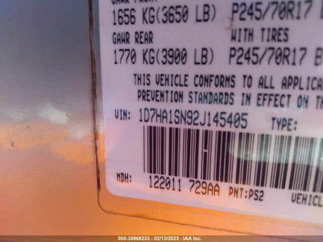 Dodge RAM 1500 2002 1D7HA16N92J145405 Image 11
