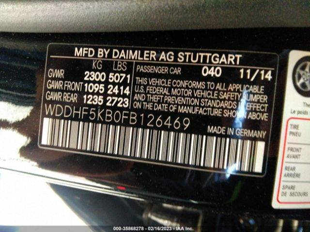 WDDHF5KB0FB126469 Mercedes-Benz E-class E 350