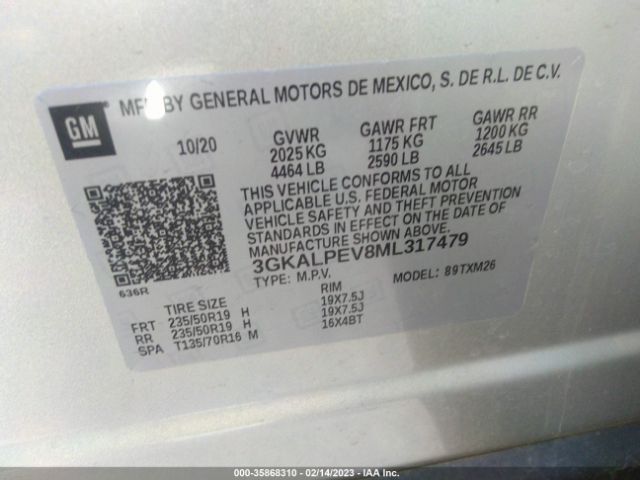 3GKALPEV8ML317479 GMC Terrain Slt