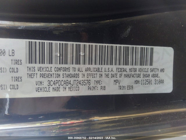 Dodge JOURNEY SE 2018 3C4PDCAB4JT243576 Image 9