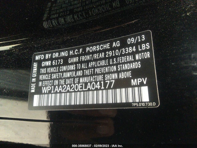 2014 Porsche Cayenne, VIN: WP1AA2A20ELA04177