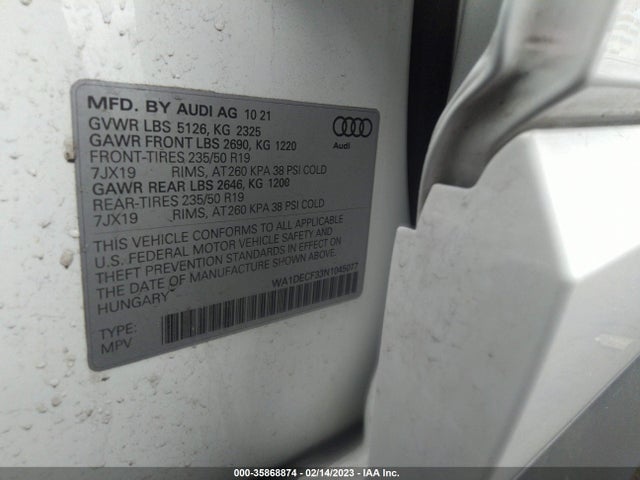 WA1DECF33N1045077 Audi Q3 S Line Premium