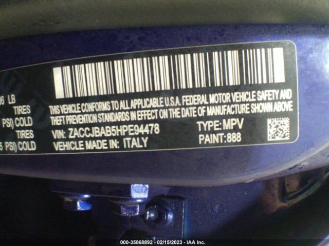 ZACCJBAB5HPE94478 Jeep Renegade Sport