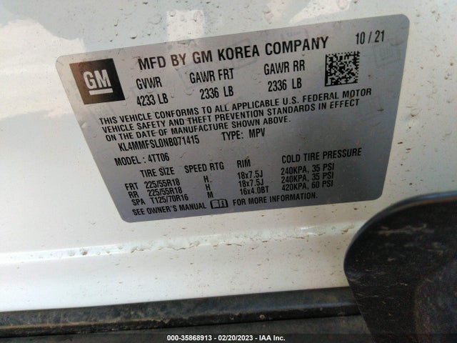 2022 Buick Encore, VIN: KL4MMFSL0NB071415