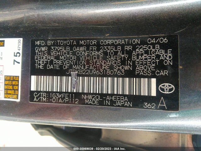 Toyota Prius 2006 JTDKB22U963180763 Image 10